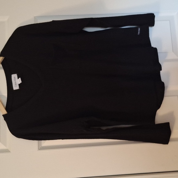 Calvin Klein Elegant Black V-Neck Sweater - Picture 1 of 5
